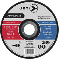 ZX46HP PowerPlus Cut-Off Wheel, 7" x 1/16", 7/8" Arbor, Type 1, 8500 RPM Cantin et fils