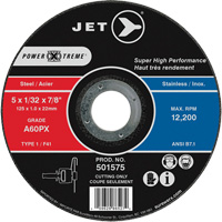 A60PX Power-Xtreme Cut-Off Wheel, 5" x 1/32", 7/8" Arbor, Type 1, 12200 RPM Cantin et fils
