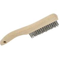 4SHSS Brosse &agrave; r&eacute;curer manuelle, Acier inoxydable, 4 x 16 rangs de fils, Longueur 10" Cantin et fils