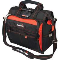 Lighted Technician's Tool Bag, Ballistic Polyester, Black/Red Cantin et fils