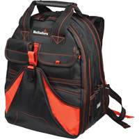 Deluxe Tool Backpack, Black/Red, Ballistic/Polyester Cantin et fils
