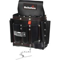 Electrician's Tool Pouch, Leather, 8 Pockets, Black Cantin et fils