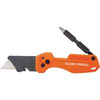 Folding Utility Knife With Driver, 1" Blade, Steel Blade, Plastic Handle Cantin et fils