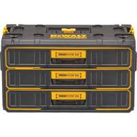 Unit&eacute; &agrave; trois tiroirs ToughSystem 2.0, 21-4/5" x 12-3/10" x 12-3/5", Noir/Jaune Cantin et fils