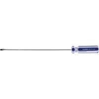 Tournevis &agrave; fente bleu transparent avec bandes, Tige de 1/8", Ronde, Prise en Plastique Cantin et fils