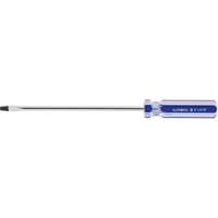 Blue Transparent Striped Slotted Screwdriver, 3/16" Tip, Round, Plastic Handle Cantin et fils