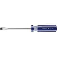 Tournevis &agrave; fente bleu transparent avec bandes, Tige de 1/4", Ronde, Prise en Plastique Cantin et fils