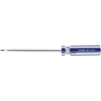 Tournevis &agrave; fente bleu transparent avec bandes, Tige de 5/16", Ronde, Prise en Plastique Cantin et fils