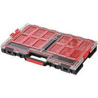 Arx&reg; Large Organizer with Bins, 21" x 15" x 3", Black Cantin et fils