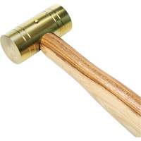 Brass Hammer with Hickory Handle, 1 lbs Head Weight, 11" L Cantin et fils