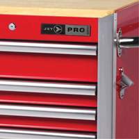 PRC7215 Pro Series Roller Cabinet, 15 Drawers, 72" W x 24" D x Red Cantin et fils