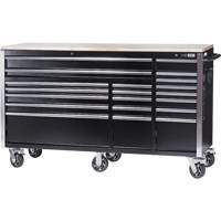 HDRC7220 HD Series Roller Cabinet, 20 Drawers, 72" W x 24" D x 42-3/10" H, Black Cantin et fils
