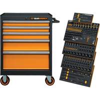 Jeu d'outils de m&eacute;canicien dans des plateaux modulaires en mousse avec conteneur de rangement, 247 morceaux Cantin et fils