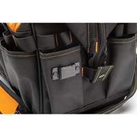 Sac &agrave; outils de 20" pour les professionnels, Nylon, 33 pochettes, Noir/Orange Cantin et fils