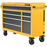 Postes de travail industriel mobile, 8 tiroirs, 52" la x Jaune Cantin et fils