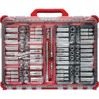 Metric/SAE Ratchet & Socket Set with PACKOUT Low-Profile Organizer, 98 Pcs, 3/8" Drive Size Cantin et fils