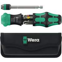 Tournevis &agrave; cliquet Kraftform Kompakt 26 RA-R avec pochette, Prise Plastique Cantin et fils