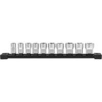 Metric Sockets with Four Flat Sides, 10 Pcs, 3/8" Drive Size Cantin et fils
