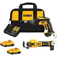 XR&reg; Brushless Drywall Screwgun & Cut-Out Tool Combo Kit, Lithium-Ion, 20 V Cantin et fils