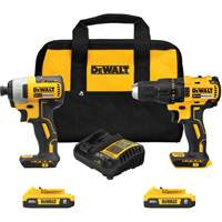 Drill & Impact Driver Combo Kit, Lithium-Ion, 20 V Cantin et fils