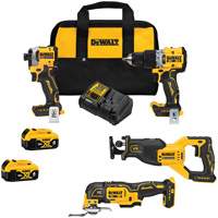 Brushless 4-Tool Combo Kit, Lithium-Ion, 20 V Cantin et fils
