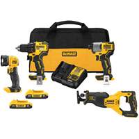 XR&reg; Brushless Cordless 4-Tool Combo Kit, Lithium-Ion, 20 V Cantin et fils