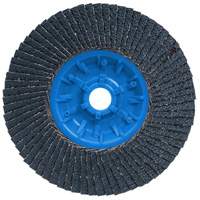 Disque &agrave; lamelles POWERBLEND TRM QC, 5" x 5/8"-11, Type 27, Grain Z40, Alumine de zirconium Cantin et fils