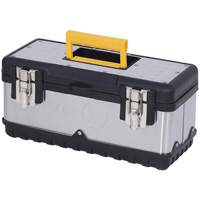 JPSTB-15 Stainless Steel Hand Tool Box, 6-1/4" D x 15" W x 7" H, Black/Silver Cantin et fils