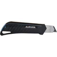 Couteau professionnel de 18 mm avec verrouillage &agrave; cliquet, Acier inoxydable, Robuste, Prise en Plastique Cantin et fils