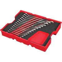 Wrench Set with Tray for PACKOUT Drawers, Ratcheting Combination, 15 Pieces, Metric Cantin et fils