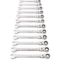 90-Tooth 12 Point Wrench Set, Flex Head/Ratcheting Combination, 12 Pieces, Metric Cantin et fils