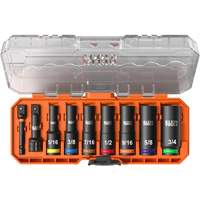 KNECT Drive Socket Set, 9 Pcs, Impact, 3/8" Drive Size, Deep Cantin et fils