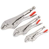 Curved Jaw Locking Pliers with Wire Cutter Set, 3 Pieces Cantin et fils