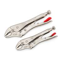 Curved Jaw Locking Pliers with Wire Cutter Set, 2 Pieces Cantin et fils