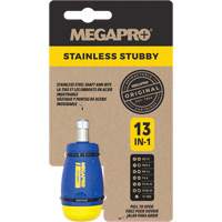 Tournevis court 13-en-1, 4-1/2" lo, Prise Plastique Cantin et fils