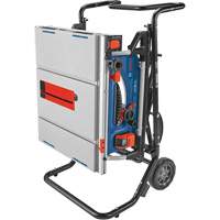 Scie &agrave; table de chantier avec support roulant Gravity-Rise, 120 V, 15 A, 3800 tr/min Cantin et fils