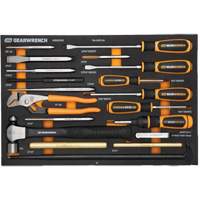 Jeu de tournevis & outils de frappe dans un plateau de rangement en mousse Cantin et fils