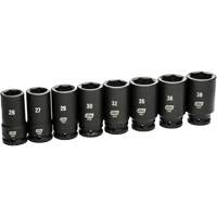 6 Point SAE Socket Set, 8 Pcs, Impact, 3/4" Drive Size, Deep Cantin et fils
