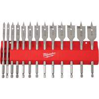 Flat Boring Bit Set, 13 Pieces, High Carbon Steel Cantin et fils