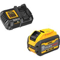 MAX FLEXVOLT Battery & Charger Kit, Lithium-Ion, 20 V/60 V, 9 Ah Cantin et fils