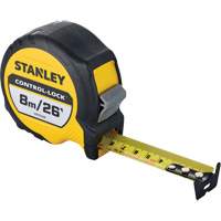 CONTROL-LOCK Tape Measure, 25 mm x 26'/8 m, Imperial & Metric Graduations Cantin et fils