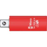 Adaptateur isol&eacute; VDE A/B, Prise 1/4", Douille 3/8", 2,78" lo, Sph&eacute;rique Cantin et fils