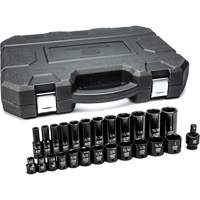 6-Point SAE Socket Set, 25 Pcs, Impact, 3/8" Drive Size, Deep Cantin et fils