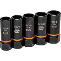 Jeu de douilles d'extraction Bolt Biter, 5 Mcx, Chocs, Prise de 1/2", Profond Cantin et fils
