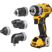 Ensemble perceuse/visseuse sans fil et sans balai XTREME 5-en-1, Lithium-ion, 12 V, Mandrin 3/8" Cantin et fils
