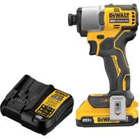 Ensemble de tournevis &agrave; chocs sans fil et sans balai, 1/4", 1700 lb-po Couple max., 20 V, Lithium-ion Cantin et fils