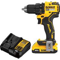 Ensemble de perceuse-visseuse sans fil et sans balai, Lithium-ion, 20 V, Mandrin 1/2" Cantin et fils