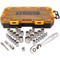 1/4" & 3/8" Drive Socket Set, 34 Pcs Cantin et fils