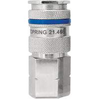 Raccord industriel rapide QUIKSILVER, Laiton nickel&eacute;, 3/8", NPT femelle, 435 PSI Cantin et fils