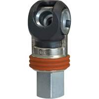 Raccord industriel rapide basculant TOPQUIK SC, Acier nickel&eacute;, 3/8", NPT femelle, 360 PSI Cantin et fils